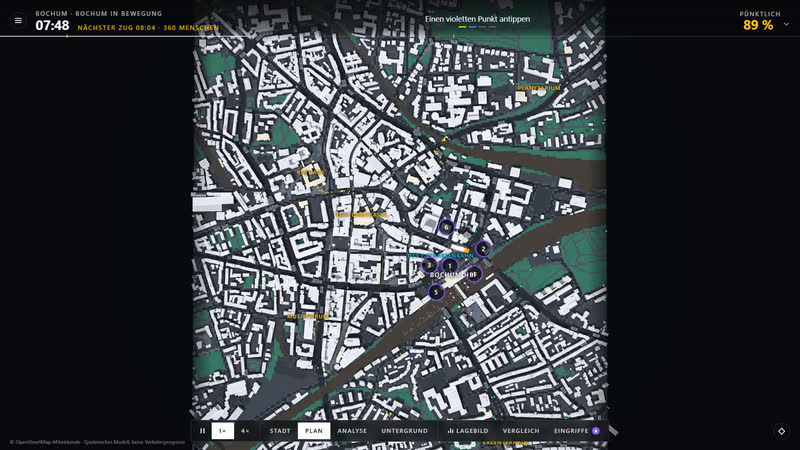 Minimal City: Draufsicht mit Lagebild.